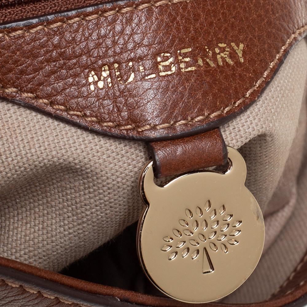 Mulberry Brown Leather Flap Shoulder Bag In Good Condition In Dubai, Al Qouz 2
