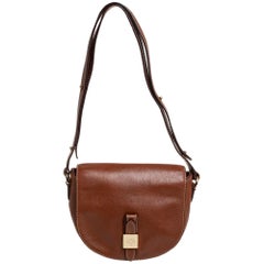 Mulberry Brown Leather Flap Shoulder Bag