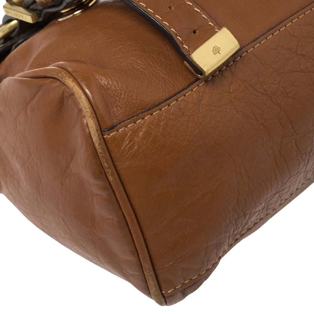 Mulberry Brown Leather Mini Alexa Crossbody Bag 4