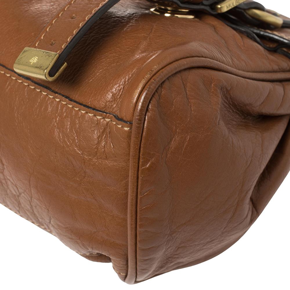 Mulberry Brown Leather Mini Alexa Crossbody Bag 1