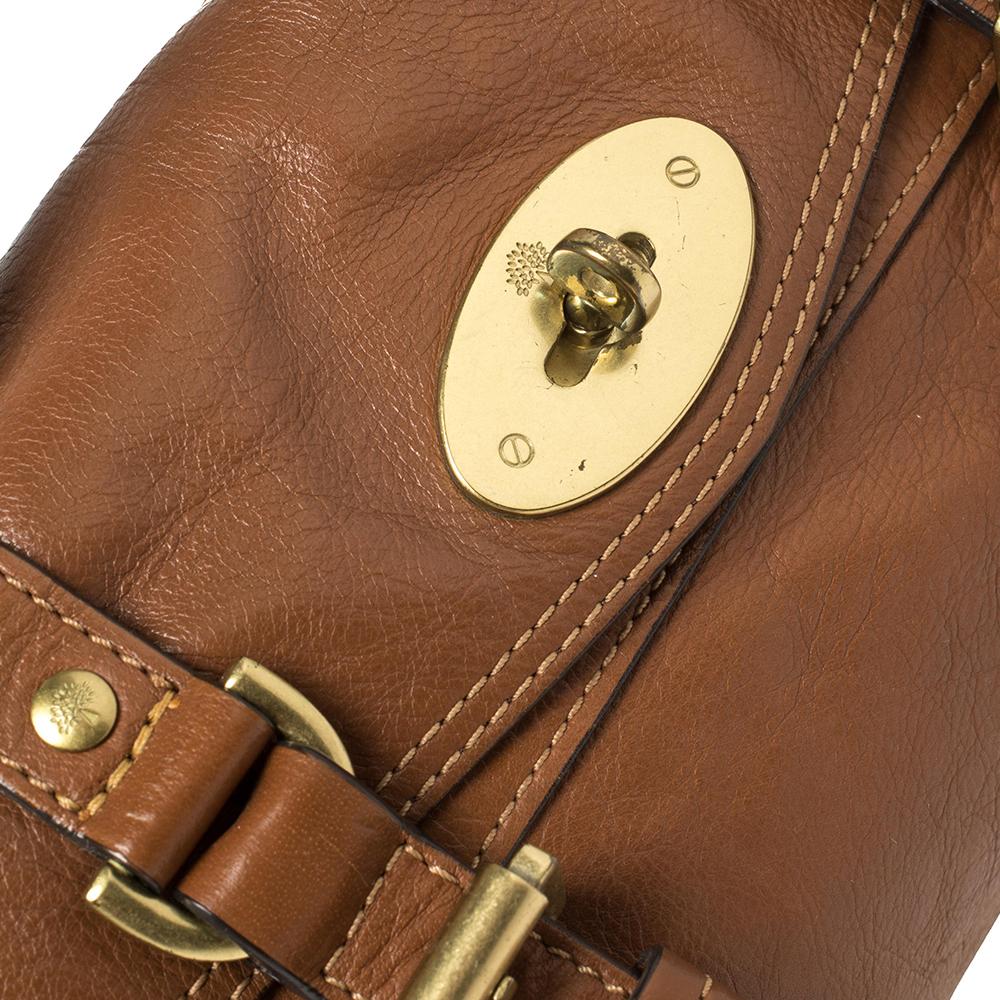 Mulberry Brown Leather Mini Alexa Crossbody Bag 2