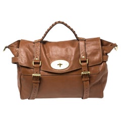 Mulberry Brown Leather Oversized Alexa Satchel