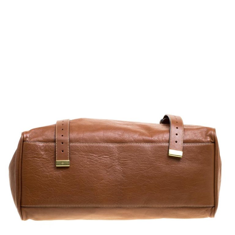 Mulberry Brown Leather Oversized Alexa Top Handle Bag For Sale at 1stDibs