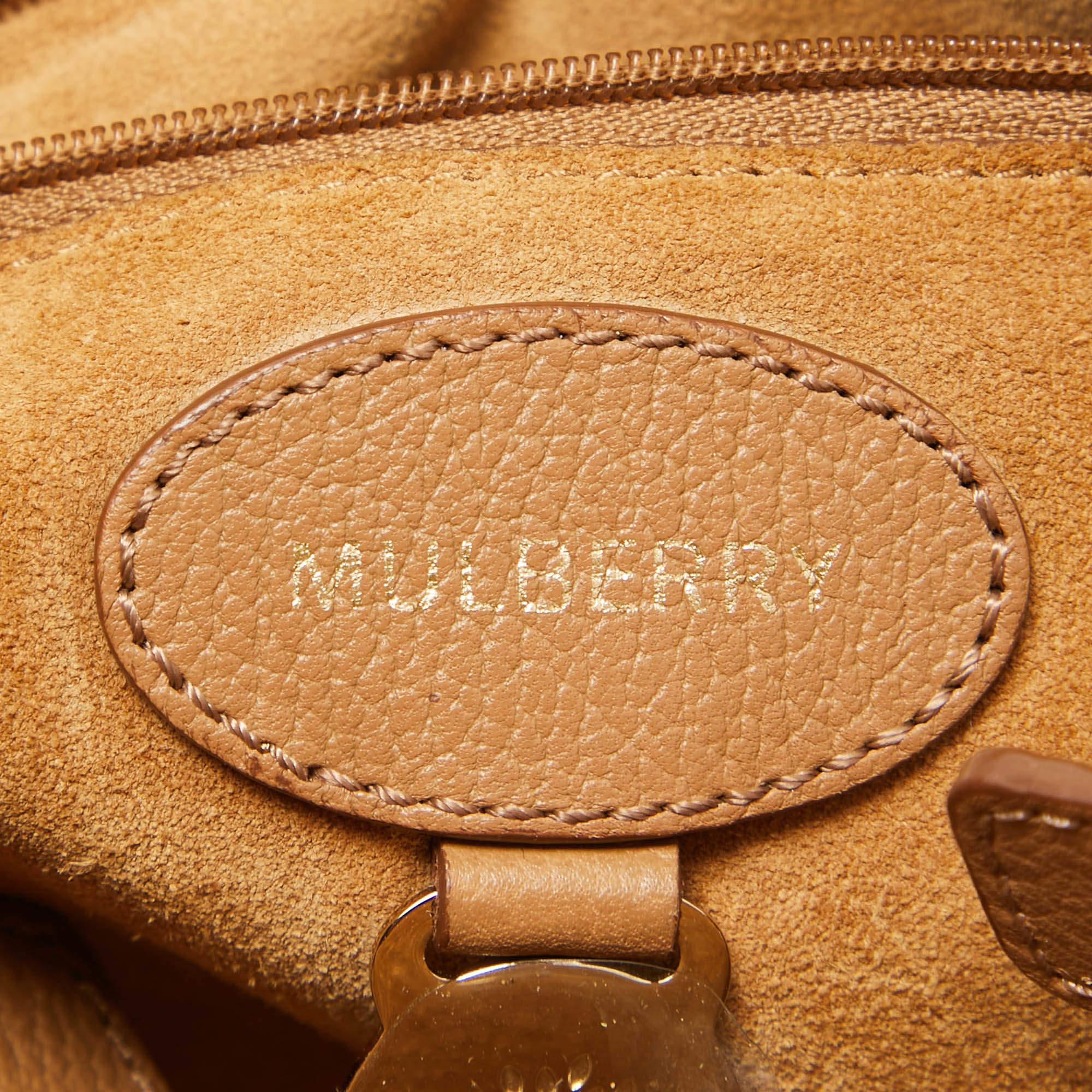 Mulberry Brown Leather Small Bayswater Satchel In Good Condition In Dubai, Al Qouz 2