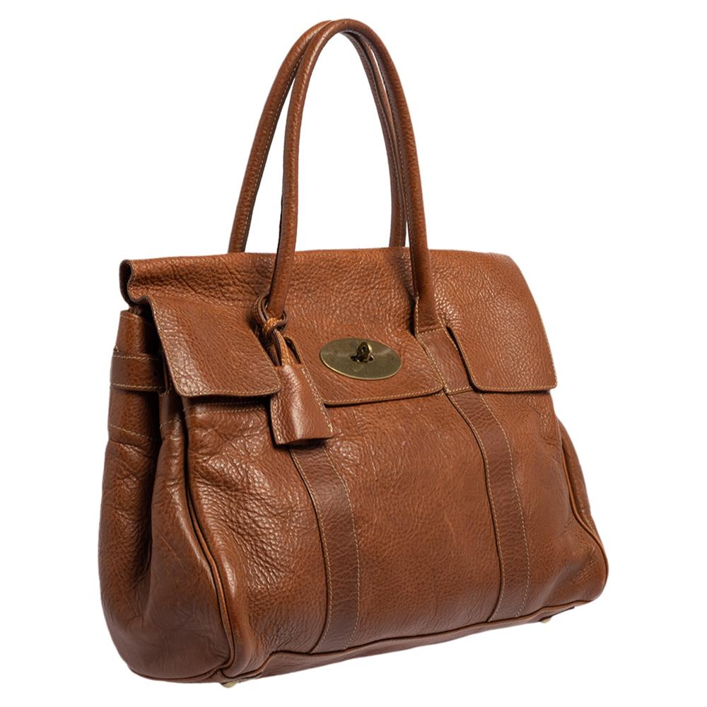Women's Mulberry Brown Leather Small Bayswater Satchel