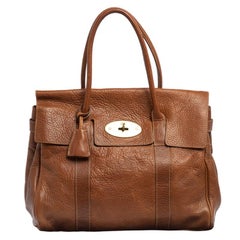 Used Mulberry Brown Leather Small Bayswater Satchel