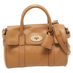 Used Mulberry Brown Leather Small Bayswater Satchel