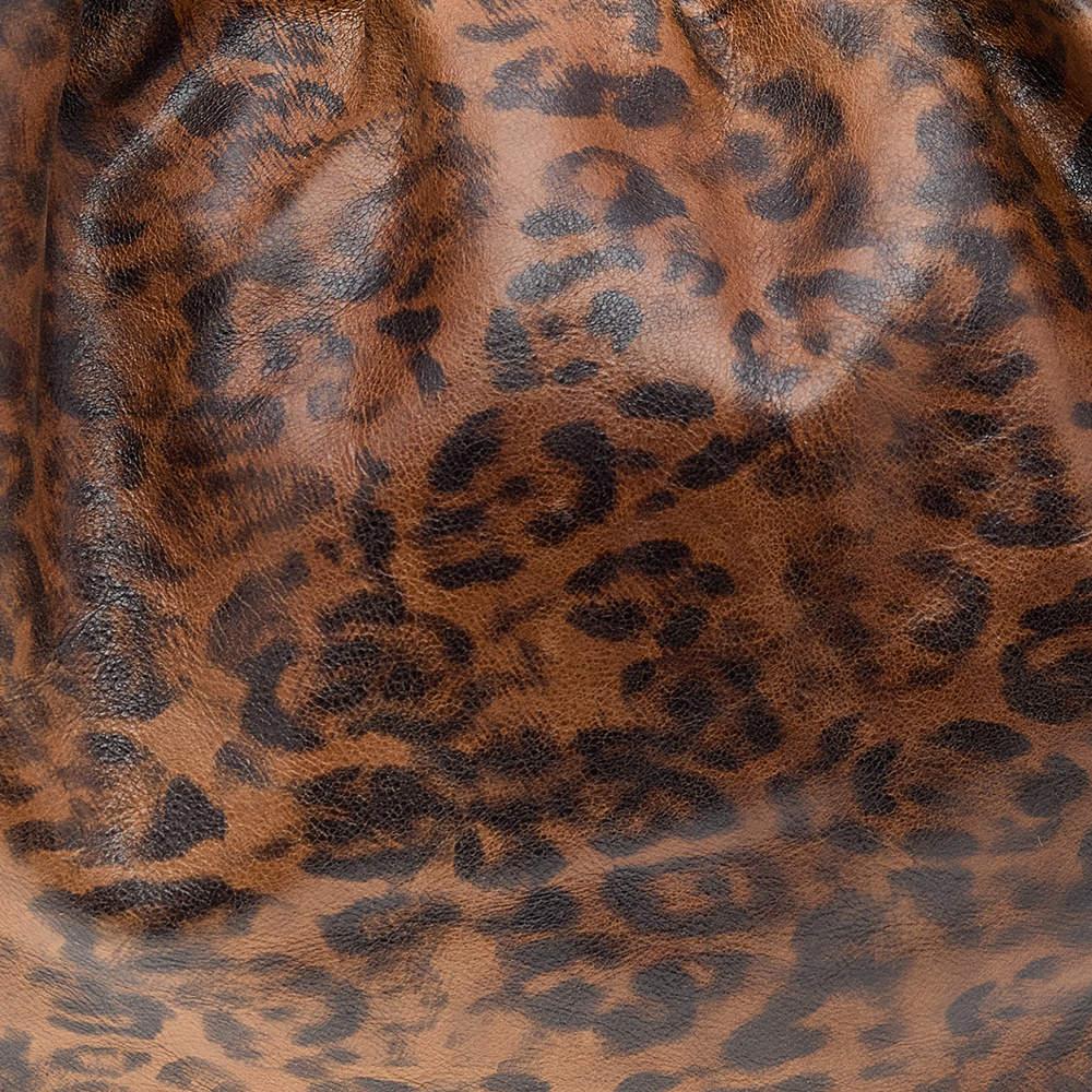 Mulberry Brown Leopard Print Leather Mitzy Hobo For Sale 7