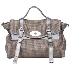 Used Mulberry Brown Metallic Cotton Weave Alexa