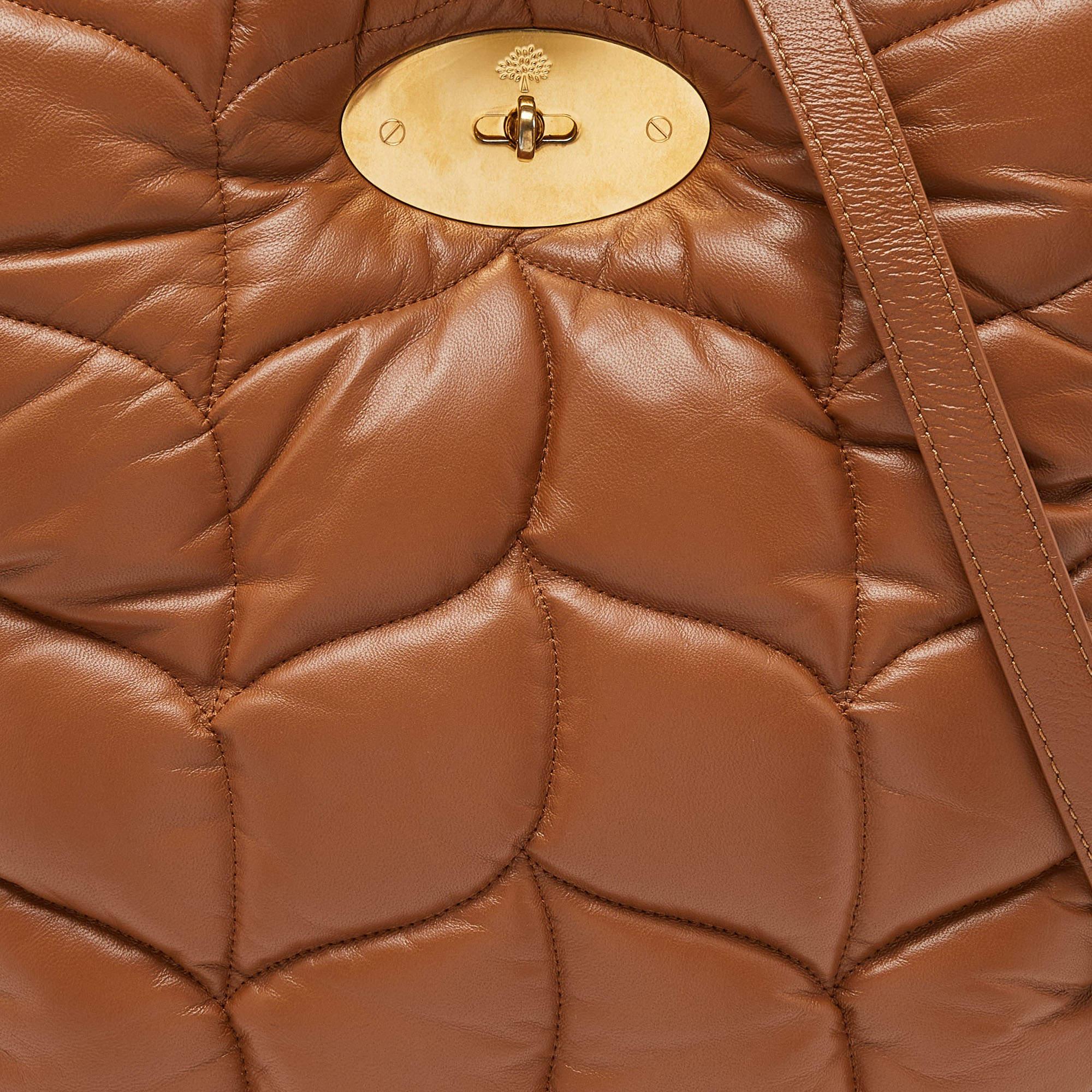 Mulberry Brown Padded Leather Softie Tote For Sale 4