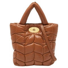 Mulberry Brown Padded Leather Softie Tote