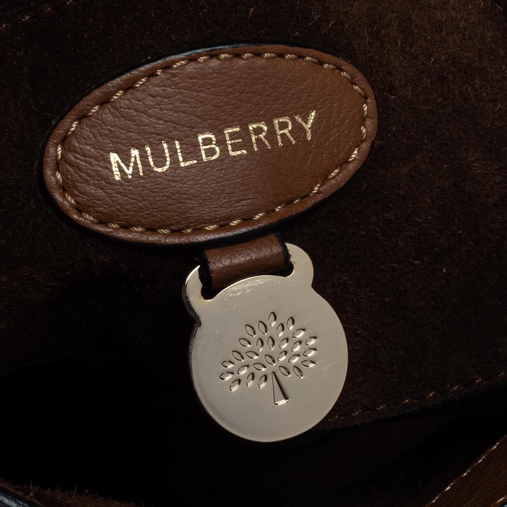 Mulberry - Sac à main Bayswater en cuir festonné marron 2