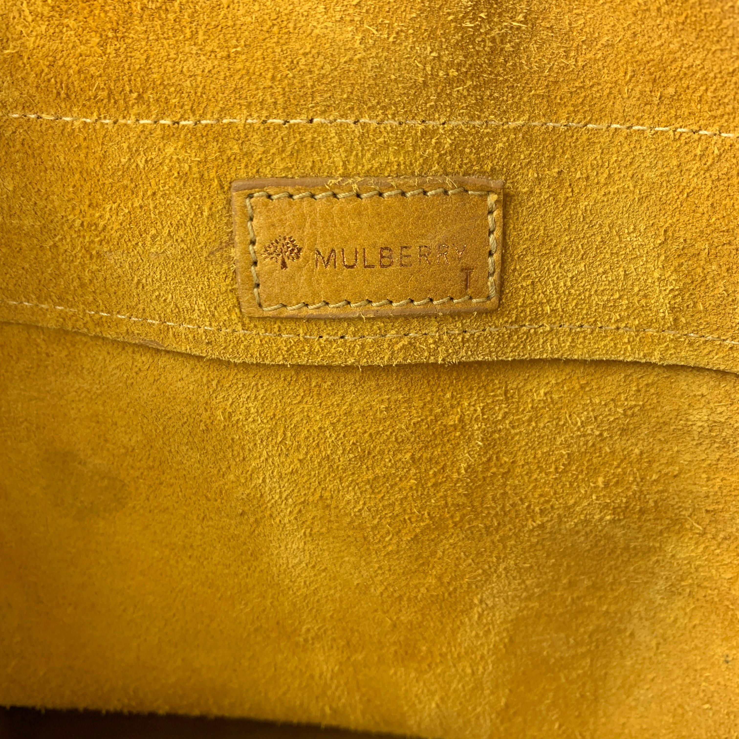 MULBERRY Brynmore Mustard Khaki Distressed Leather Messenger Bag 1