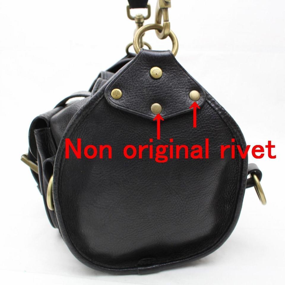 Mulberry Buckle 865601 Black Leather Shoulder Bag 2