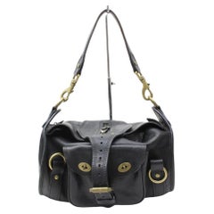 Mulberry Buckle 865601 Black Leather Shoulder Bag