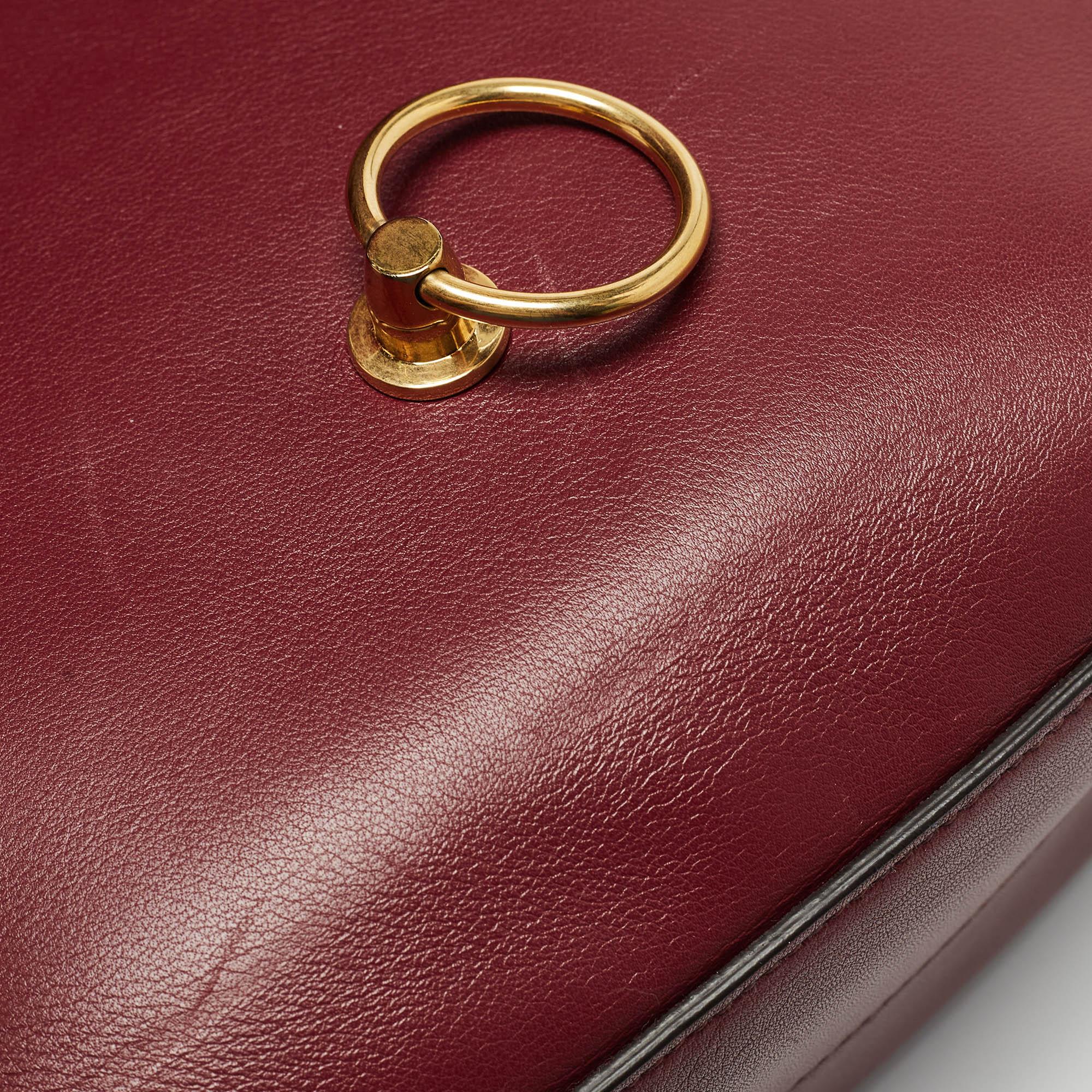 Mulberry Burgundy/Blue Leather Amberley Shoulder Bag 6