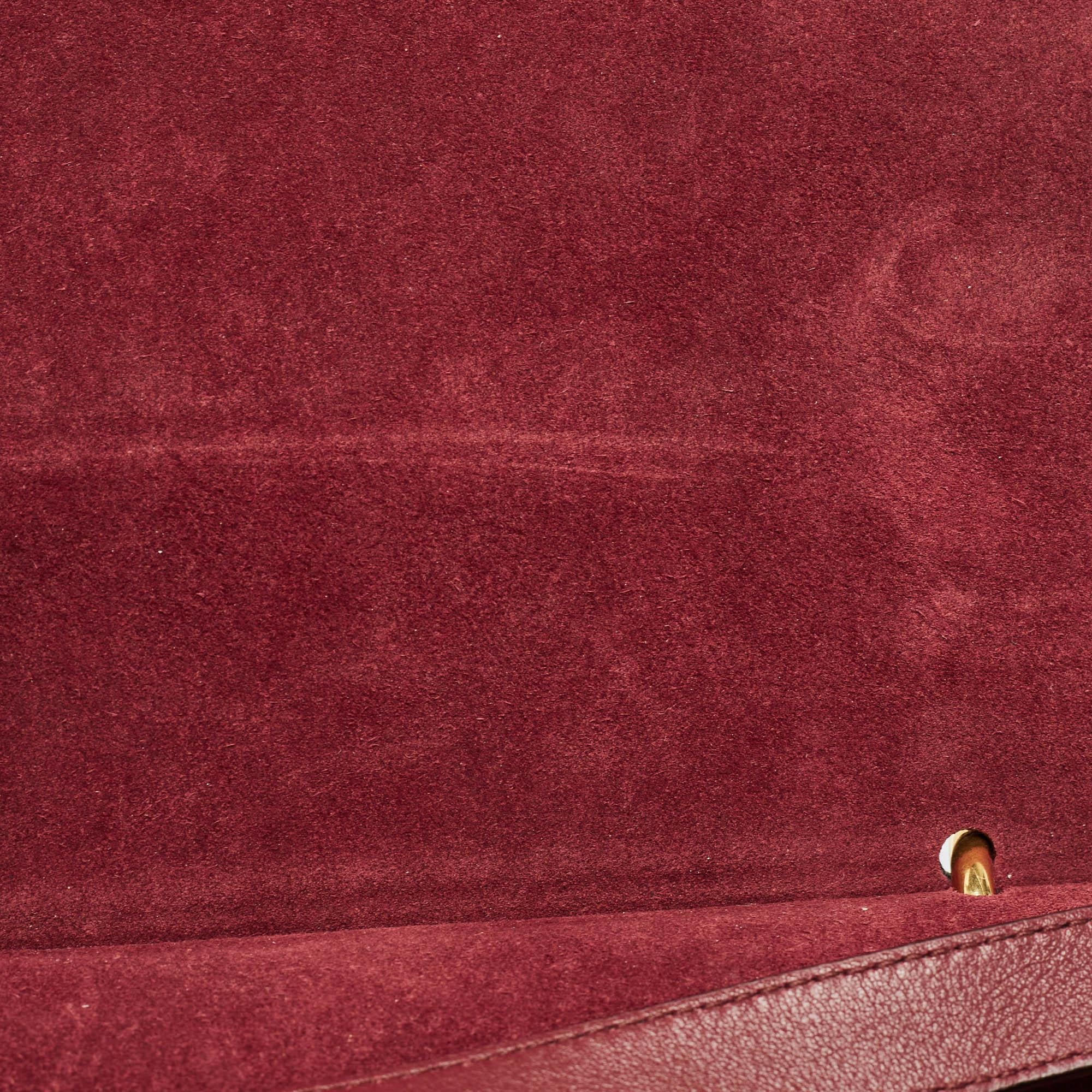 Mulberry Burgundy/Blue Leather Amberley Shoulder Bag 3