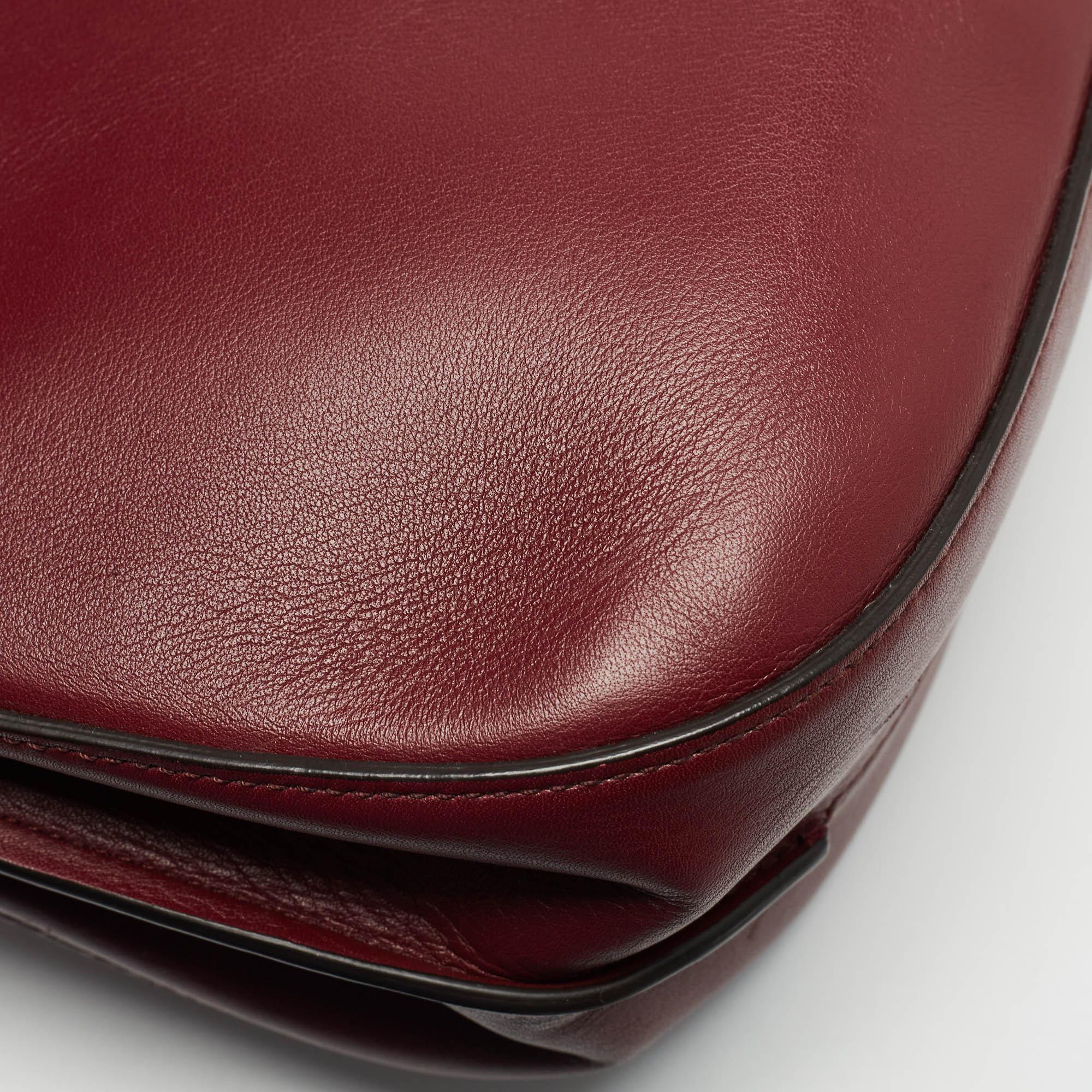 Mulberry Burgundy/Blue Leather Amberley Shoulder Bag 4