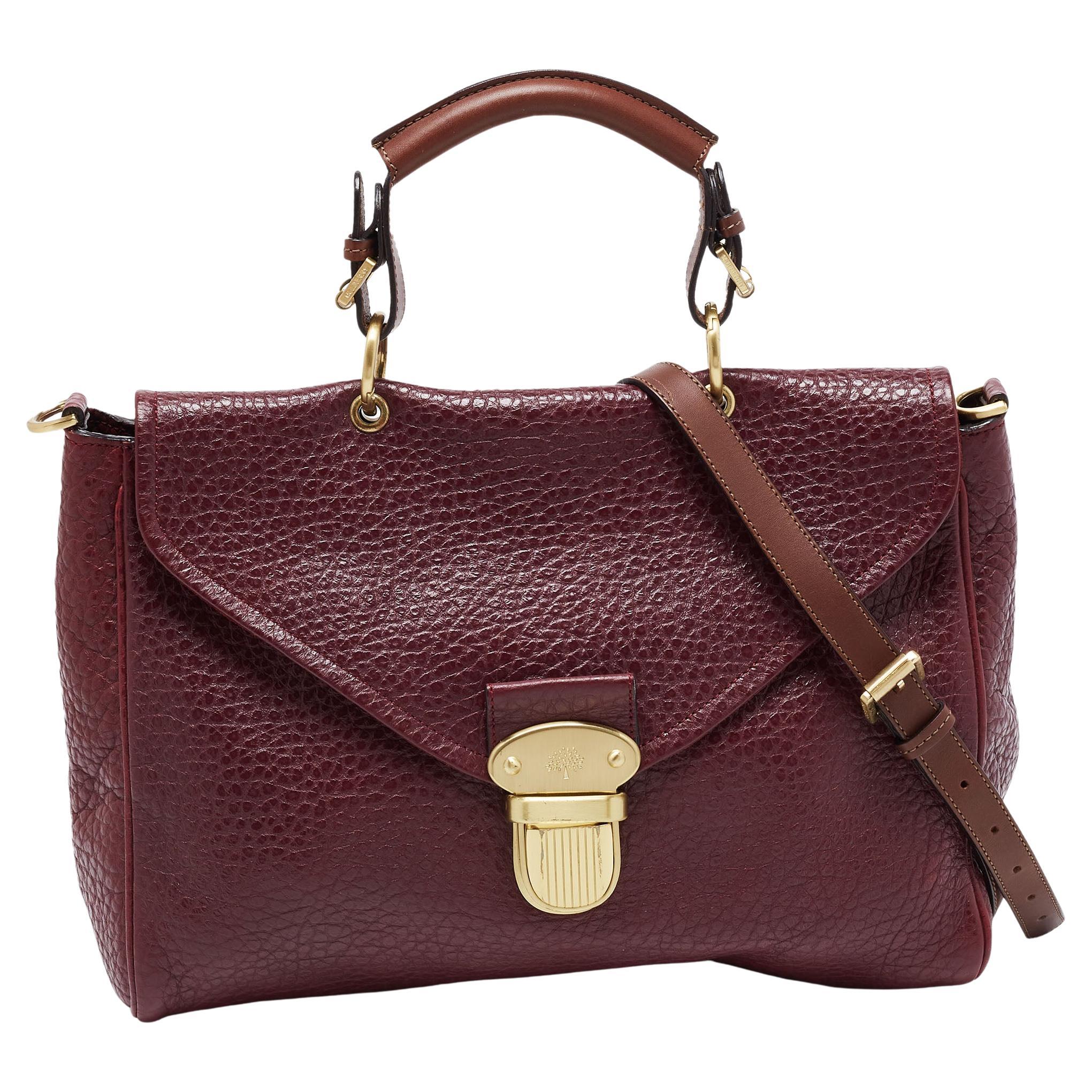 Mulberry Brown Leather Oversized Alexa Top Handle Bag For Sale at 1stDibs