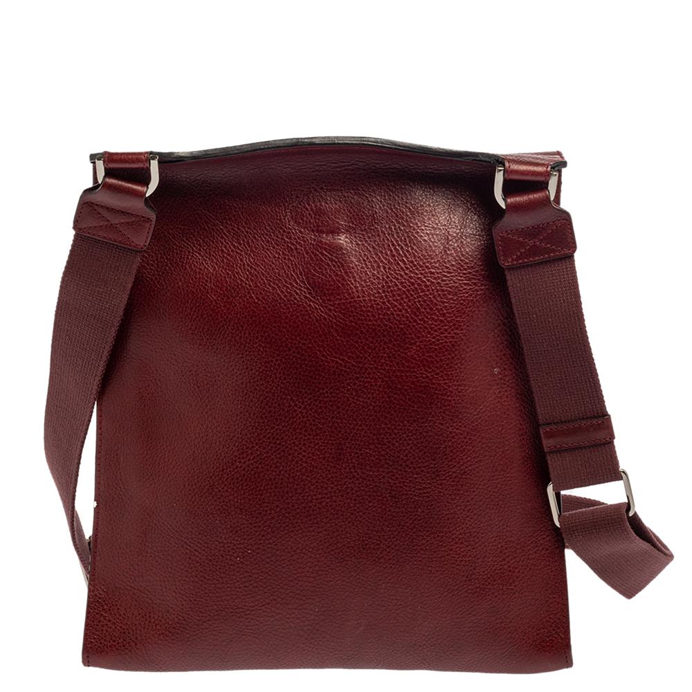 Mulberry Burgundy Leder Antony Messenger Bag (Schwarz)