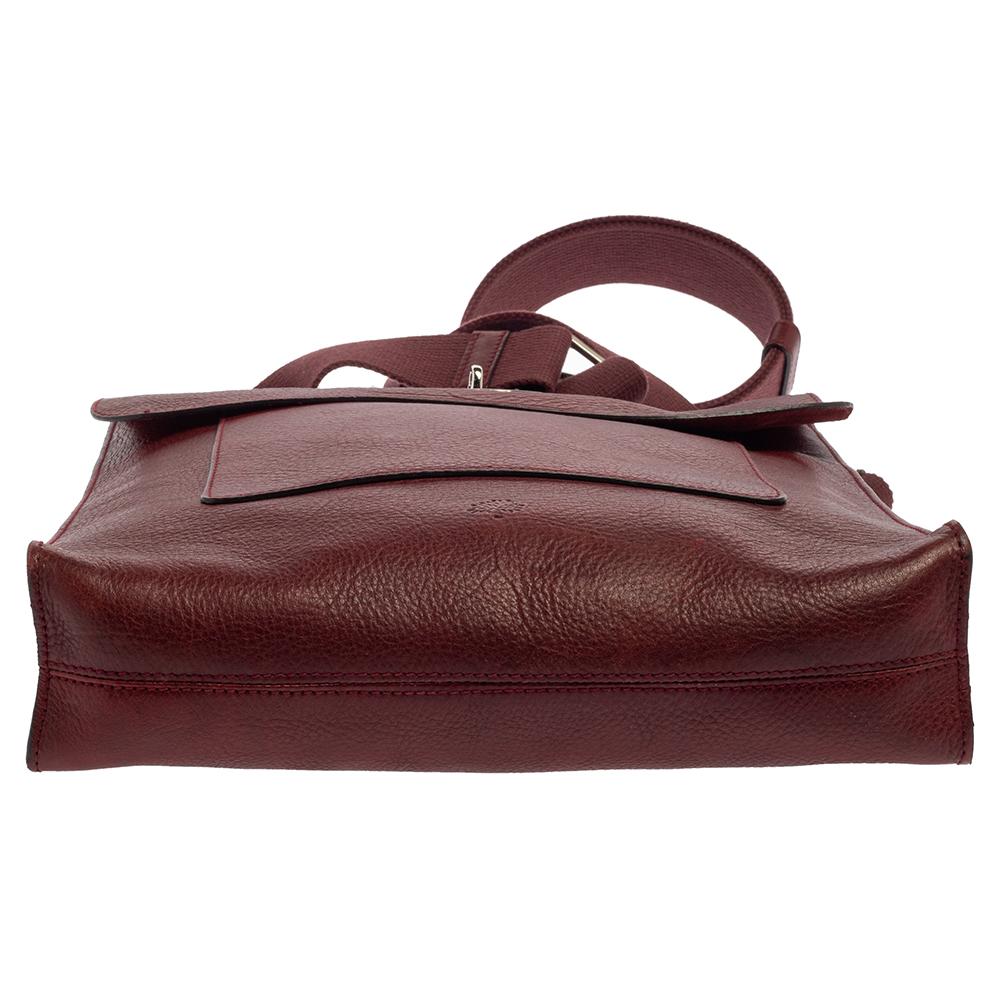 Mulberry Burgundy Leder Antony Messenger Bag im Zustand „Gut“ in Dubai, Al Qouz 2