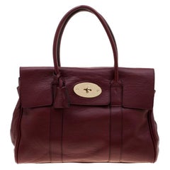 Mulberry Burgundy Leather Bayswater Satchel Bag