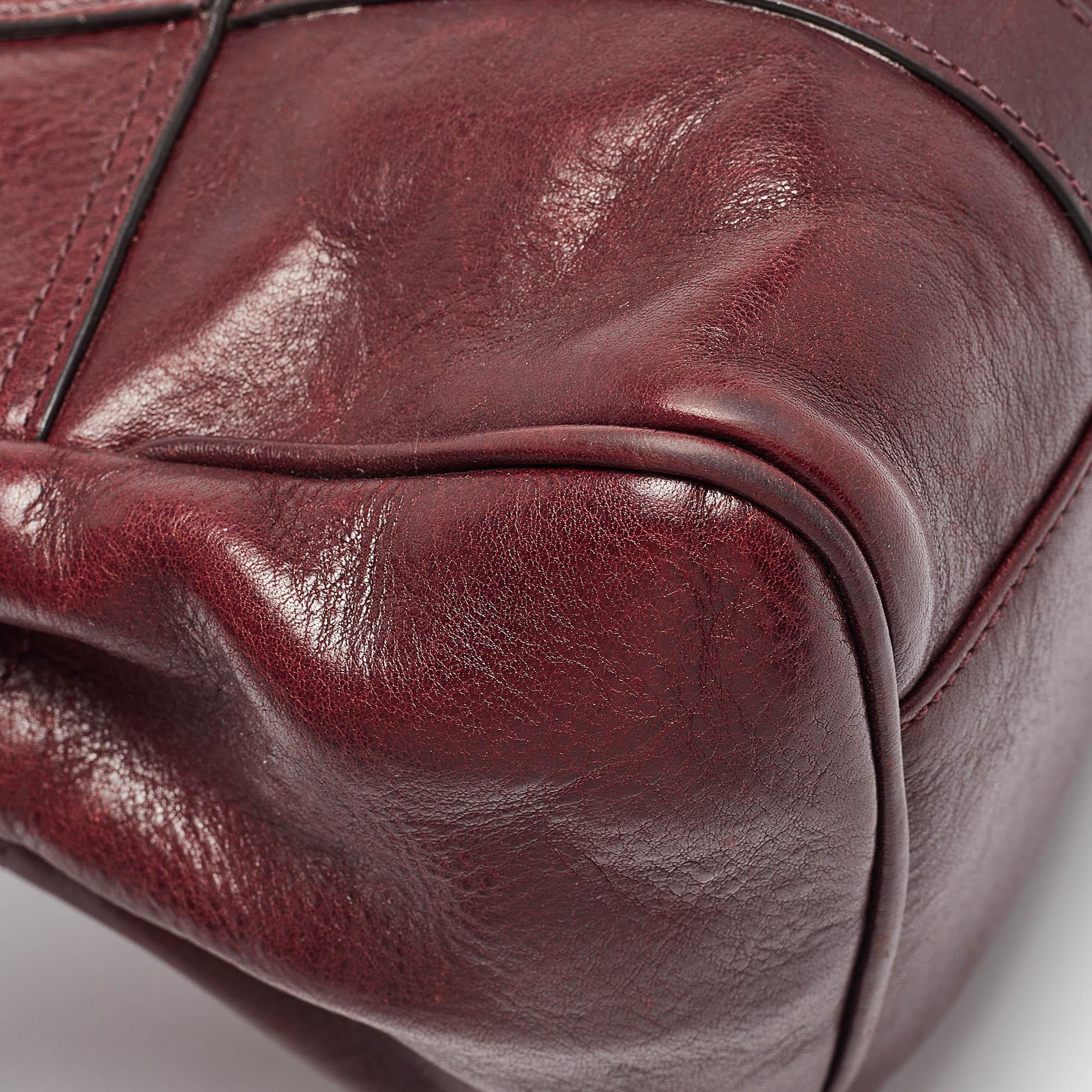 Mulberry Burgundy Leather Small Bayswater Satchel 5