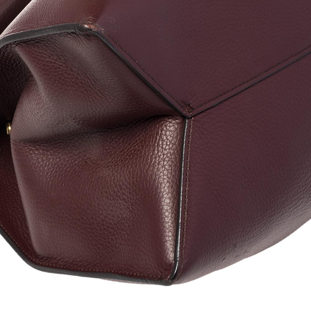 Women's Mulberry Burgundy Leather Small Tyndale Bucket Bag