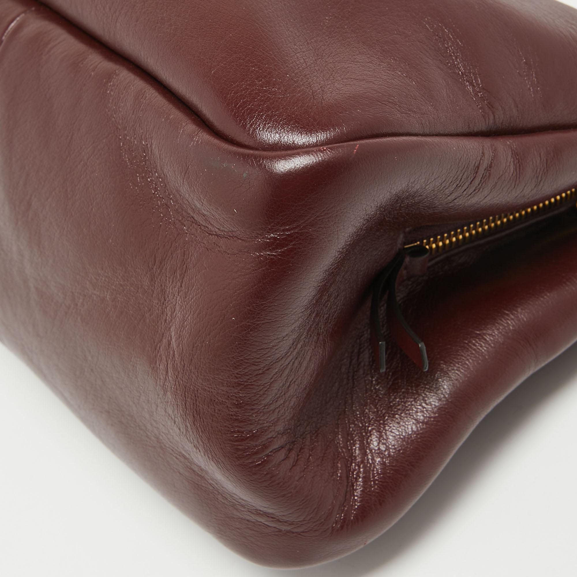 Mulberry Burgundy Leather Winsley Shoulder Bag For Sale 3