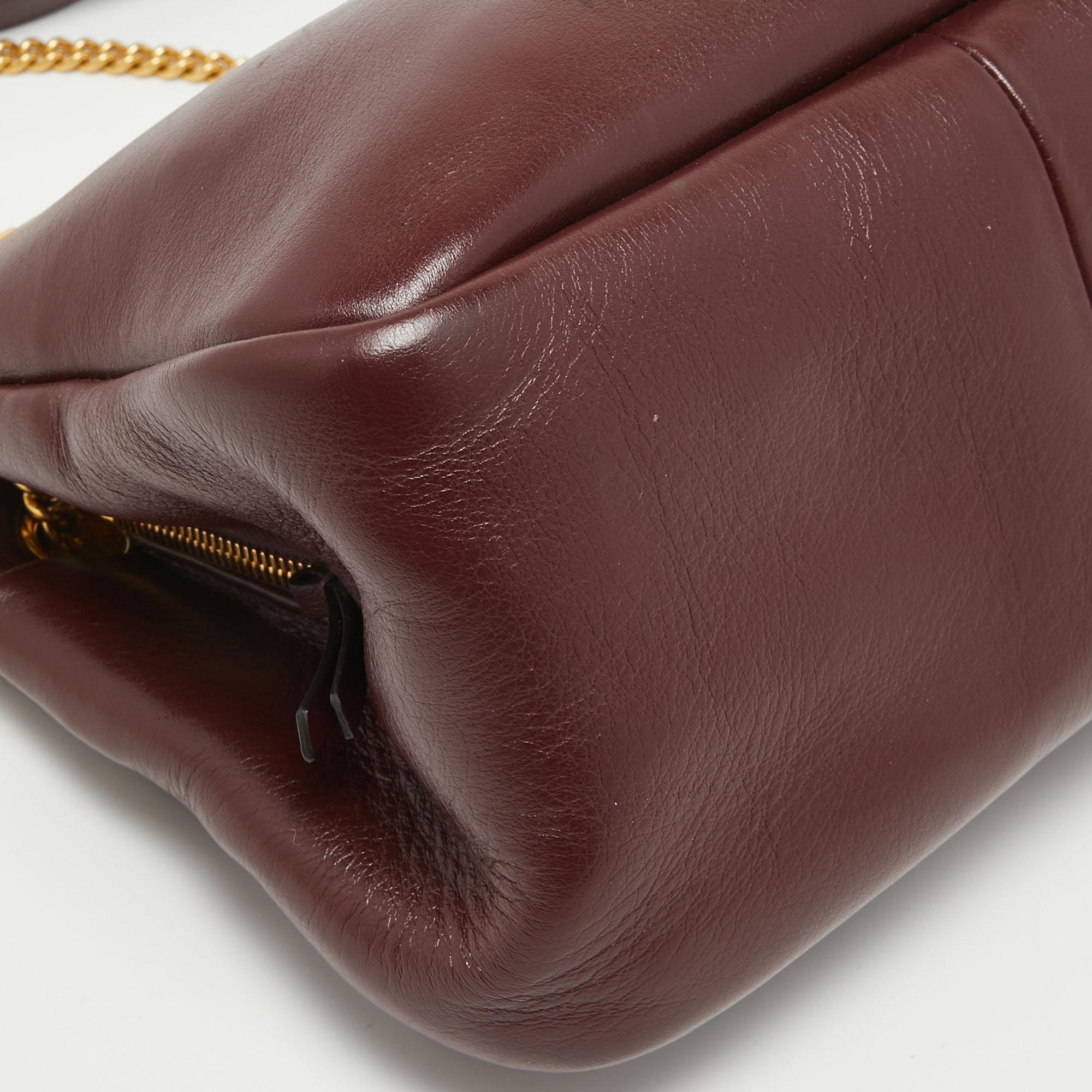 Mulberry Burgundy Leather Winsley Shoulder Bag For Sale 4