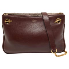Used Mulberry Burgundy Leather Winsley Shoulder Bag