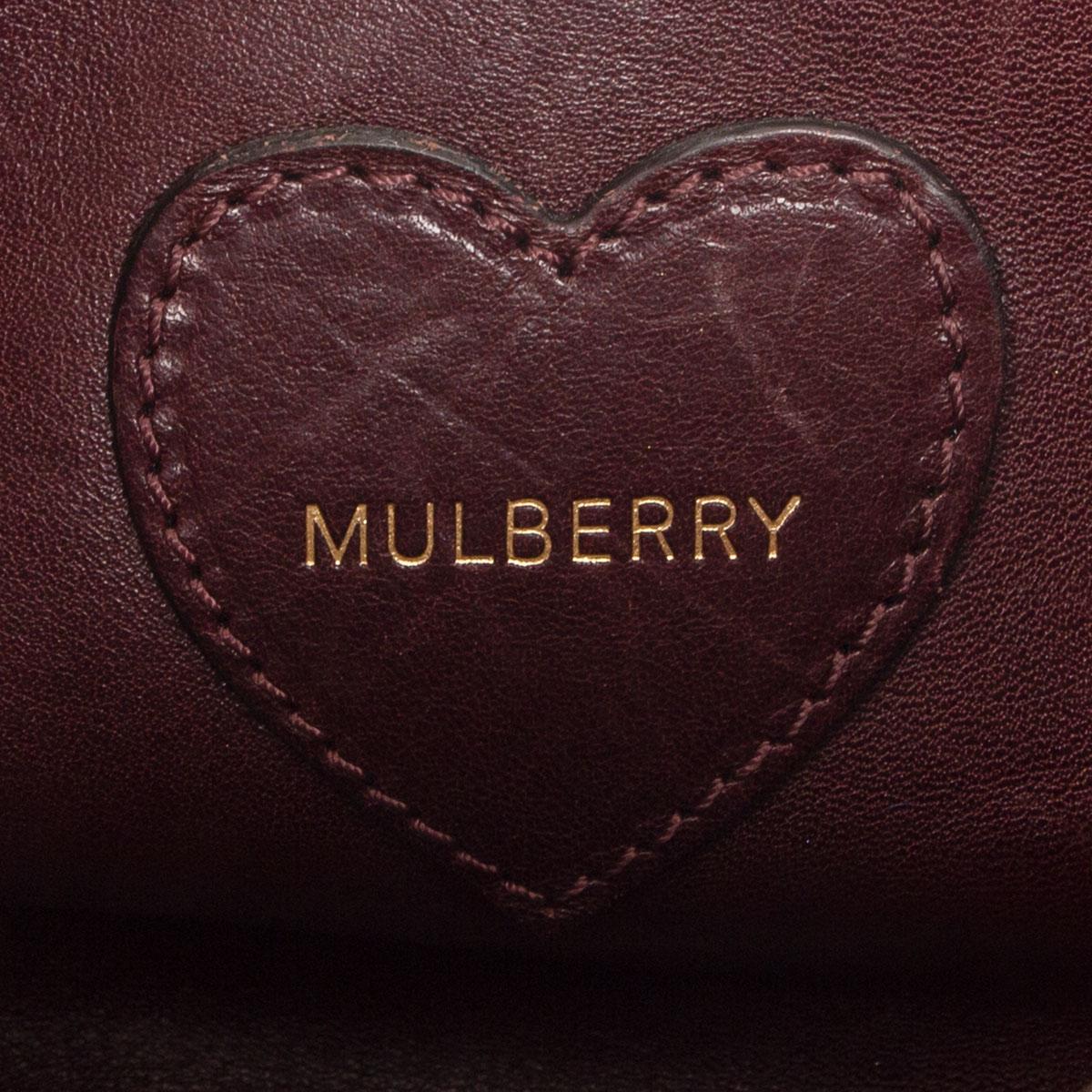 Black MULBERRY + CARA DELEVIGNE burgundy leather MINI Backpack Bag