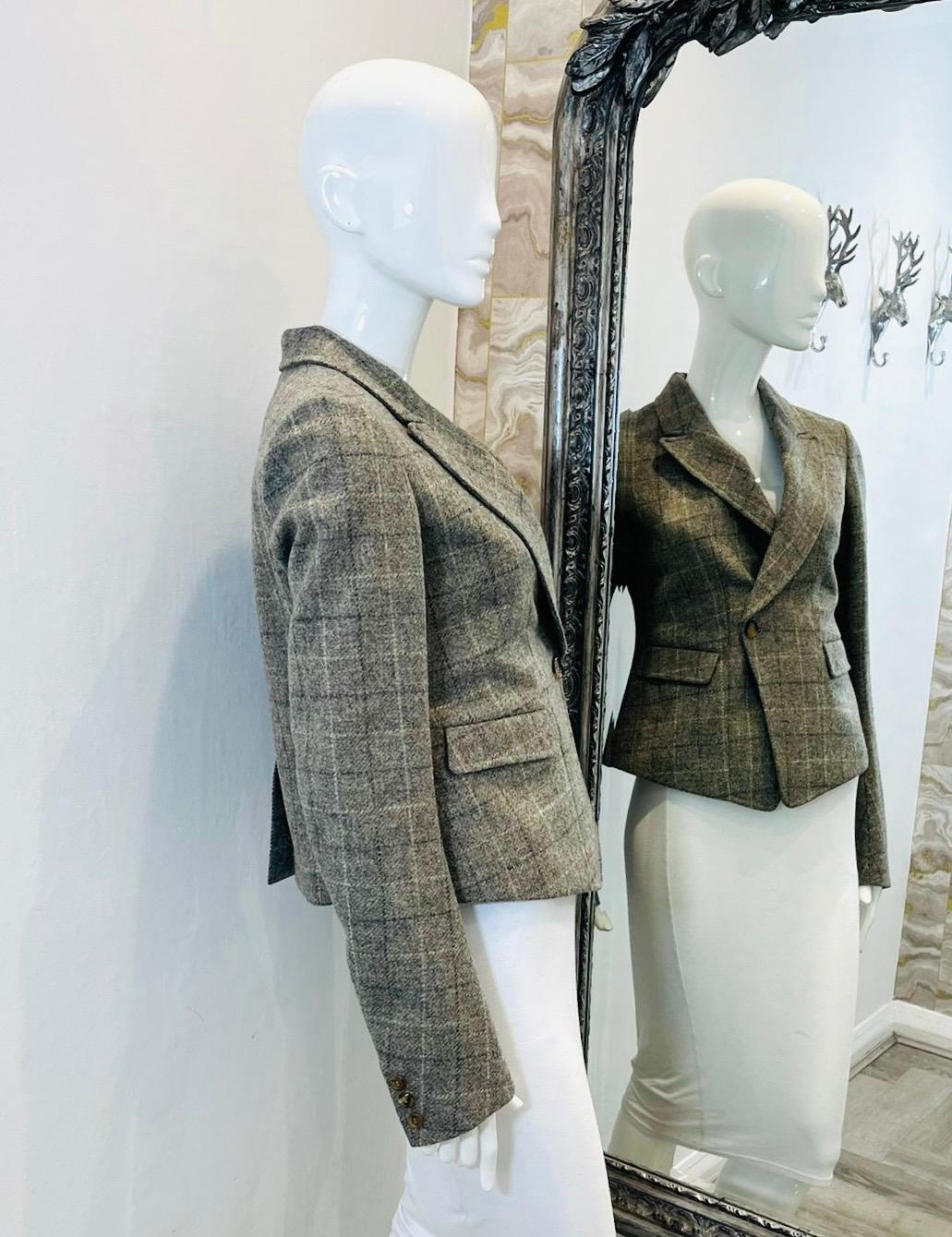 Gray Mulberry Checked Jacket For Sale
