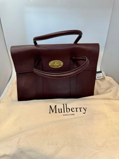 MULBERRY Classic Bayswater bag in grained leather with double handle , Large New