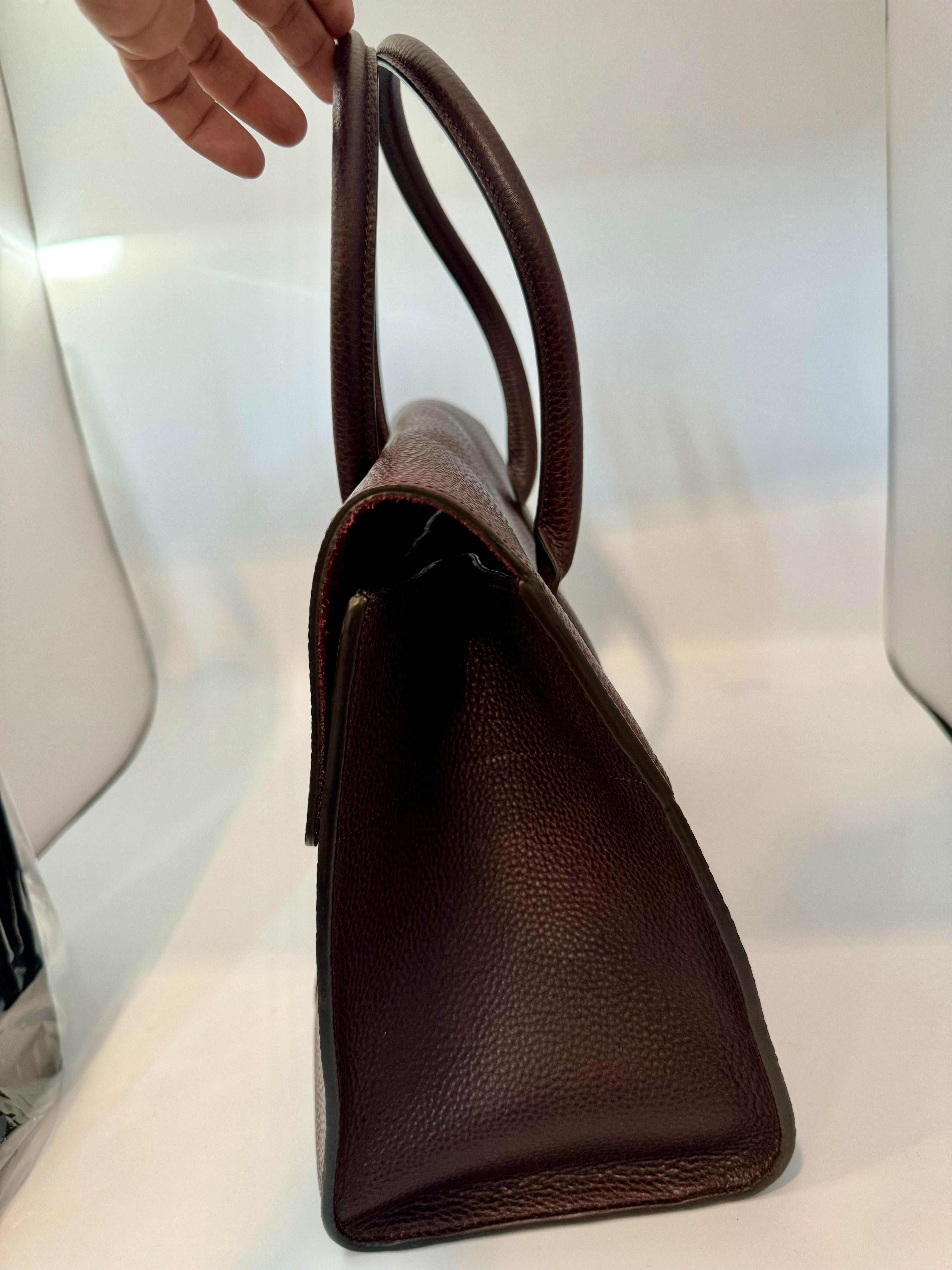 MULBERRY Classic Bayswater bag in grained leather with double handle , Large New In New Condition For Sale In New York, NY