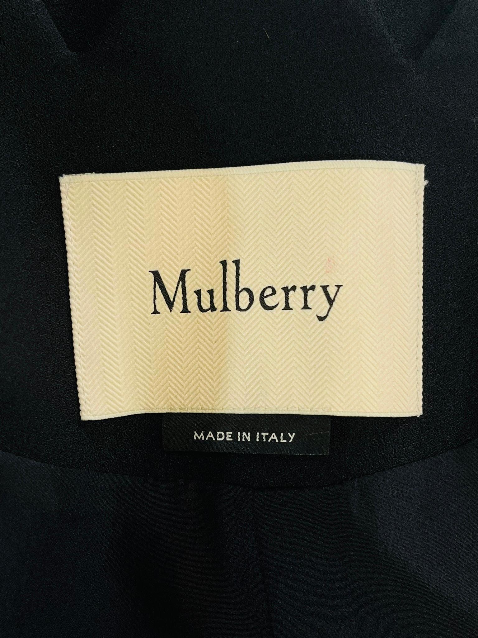 Women's Mulberry Cropped Scallop Jacket For Sale