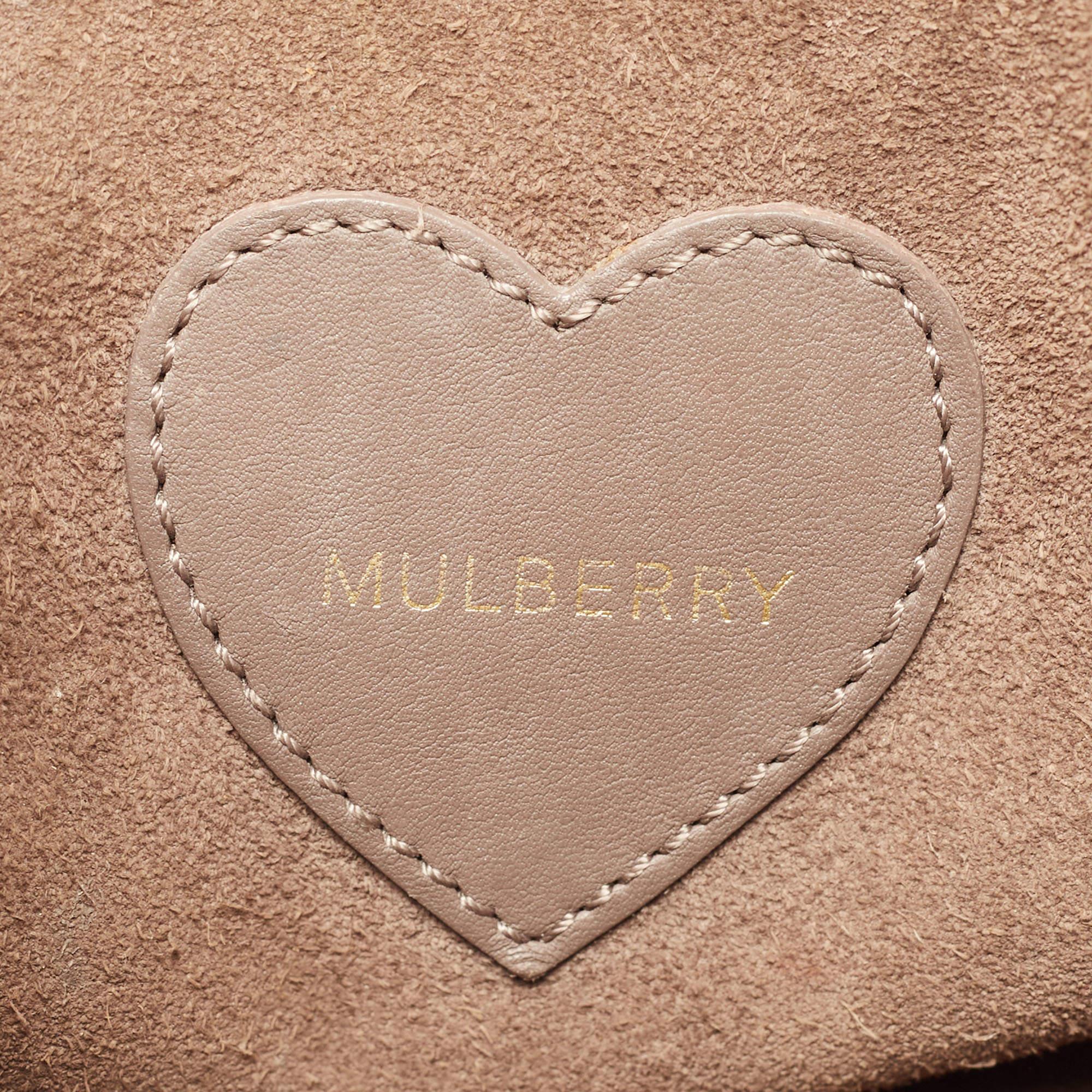 Mulberry Dark Beige Leather Mini Cara Delevingne Backpack In Good Condition In Dubai, Al Qouz 2