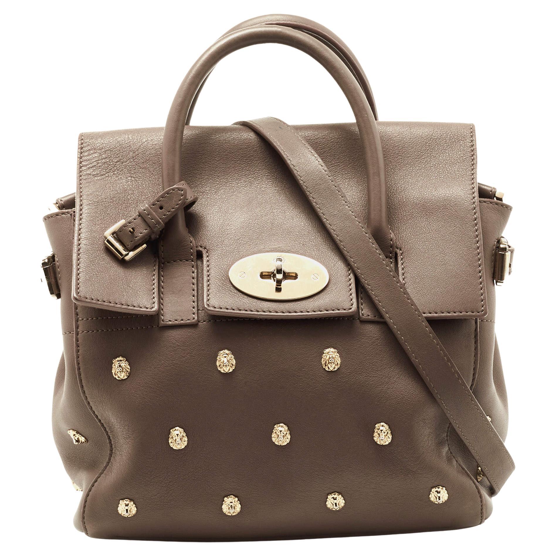 Mulberry Dark Beige Leather Mini Cara Delevingne Backpack