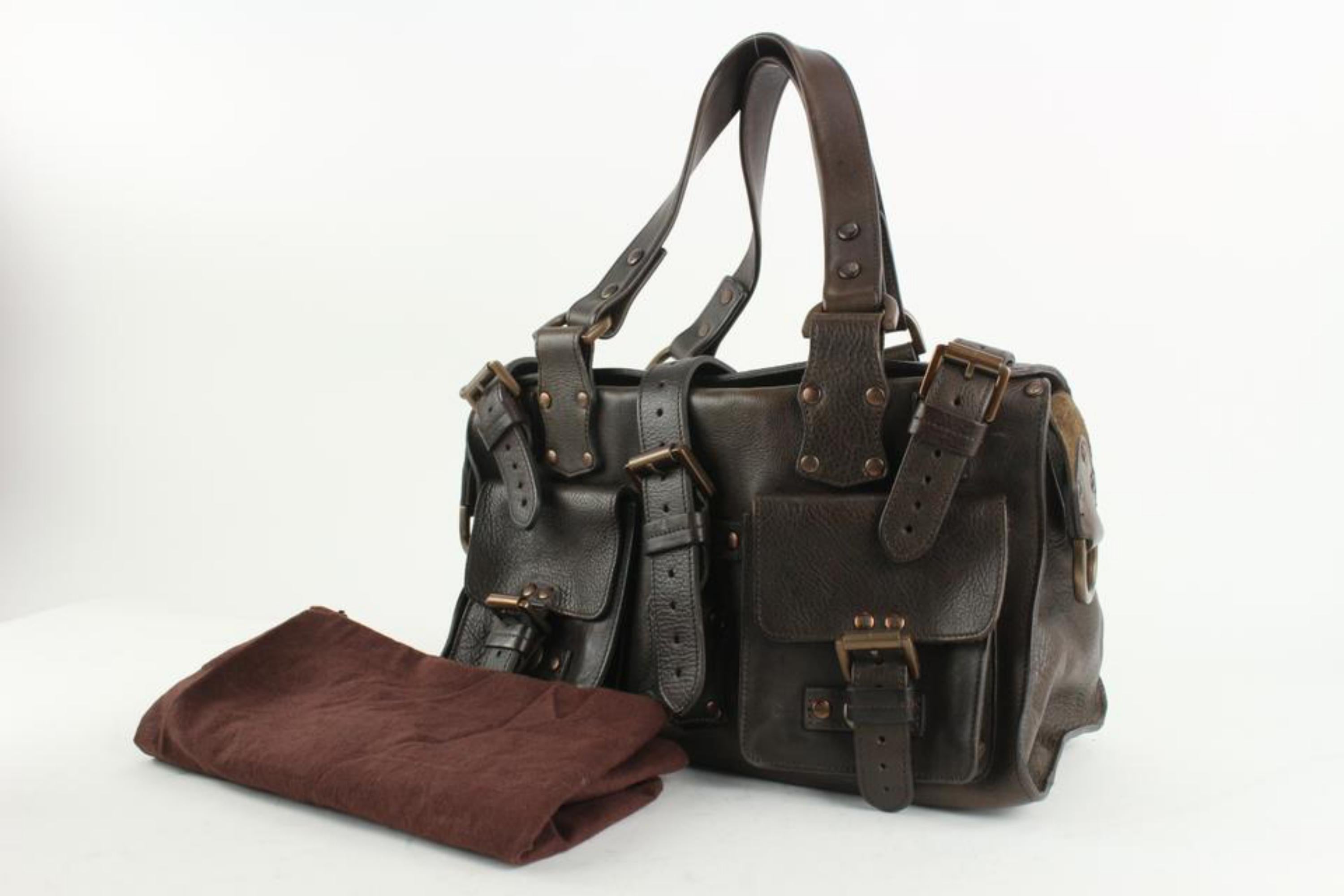 Mulberry Dark Brown Leather Roxanne Satchel 9ml1101
Measurements: Length: 13.5 