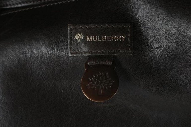 Mulberry Dark Brown Leather Roxanne Satchel 9ml1101 at 1stDibs