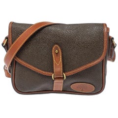 Mulberry Dark Brown Textured Leather Vintage Flap Crossbody Bag