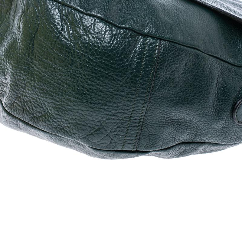 Mulberry Dark Green Leather Daria Hobo In Good Condition In Dubai, Al Qouz 2