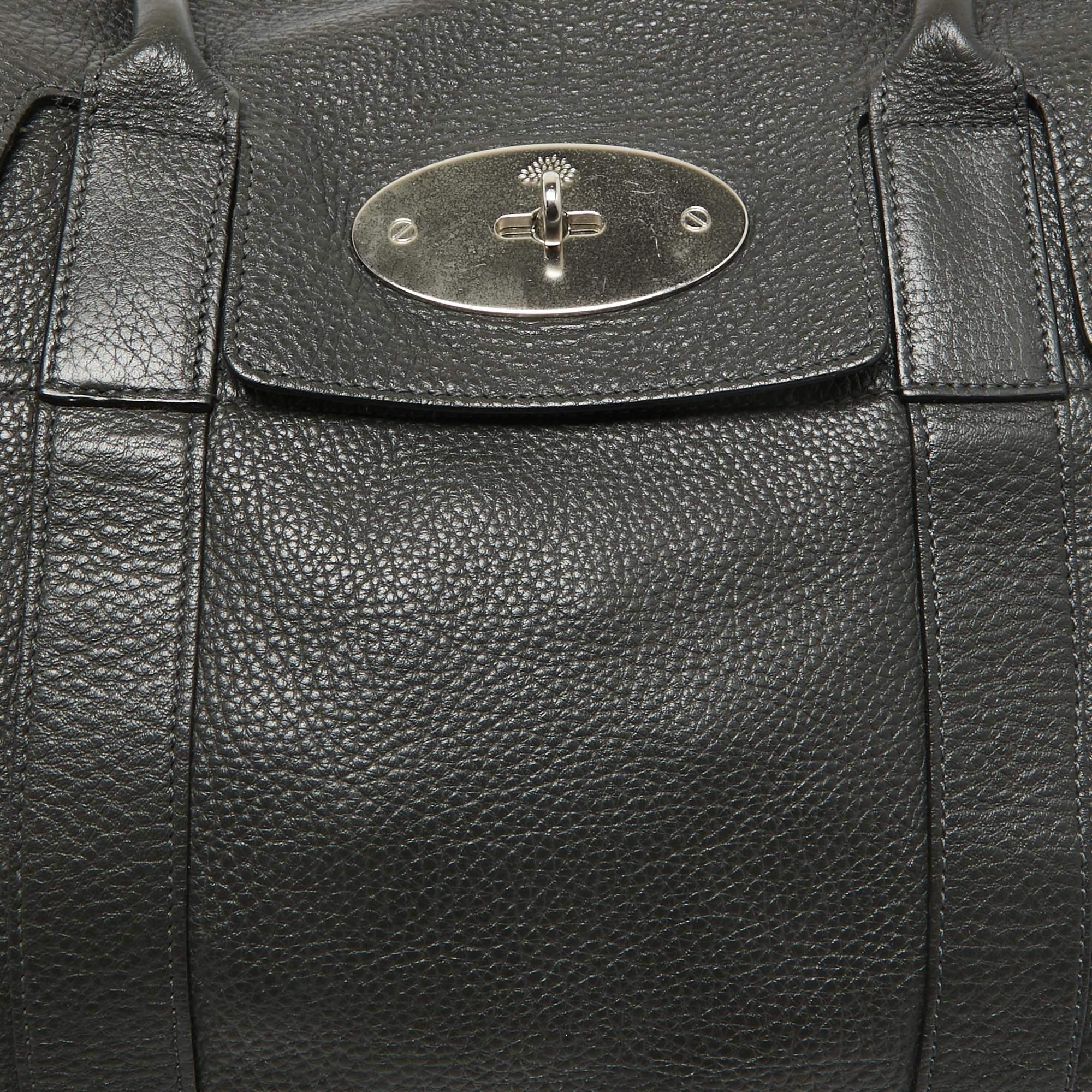 Women's Mulberry Dark Grey Leather Bayswater Satchel