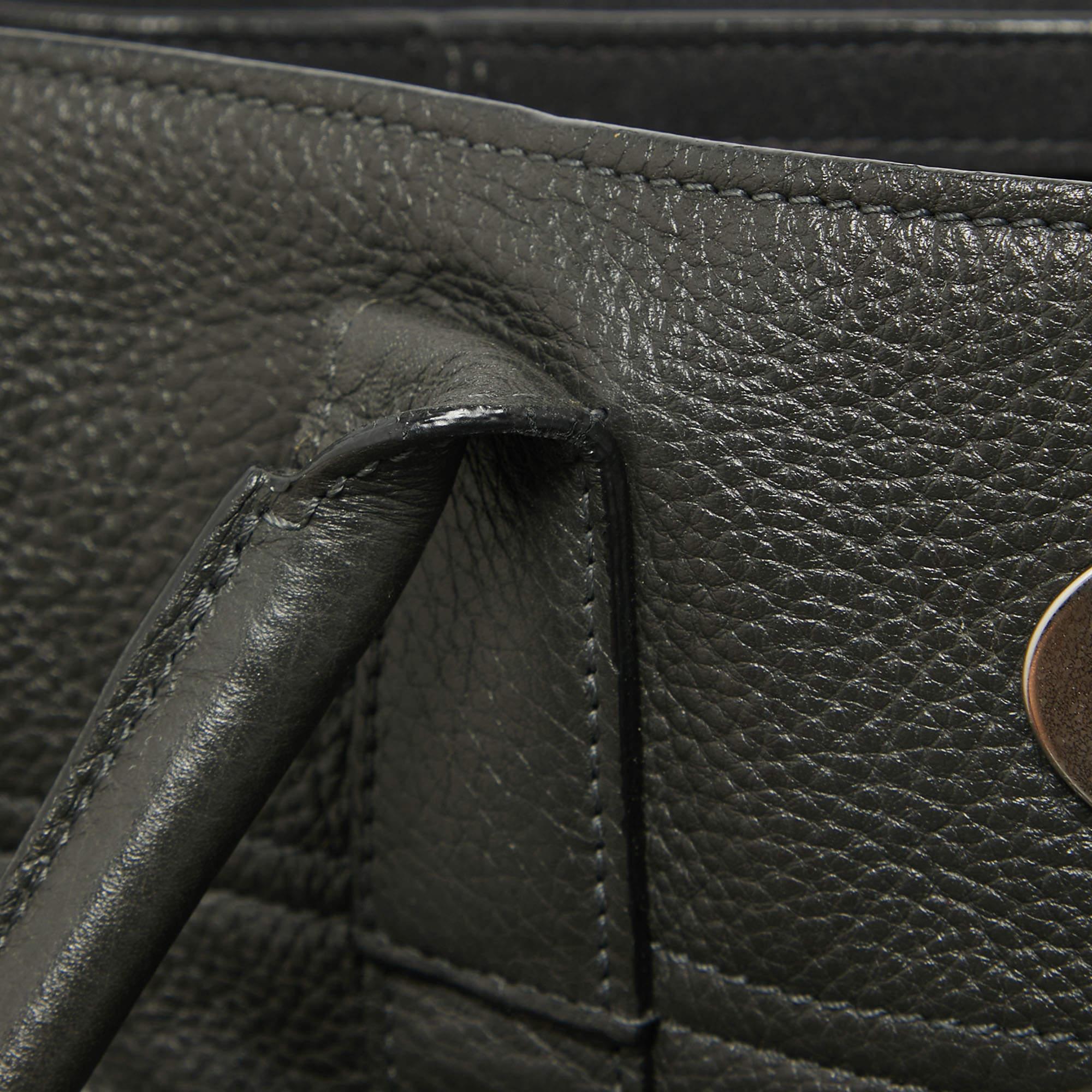 Mulberry Dark Grey Leather Bayswater Satchel 3