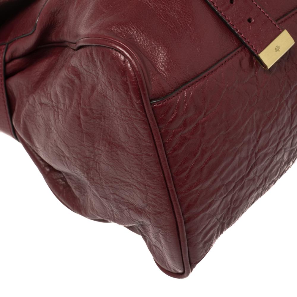 Mulberry Dark Red Leather Oversized Alexa Satchel 5