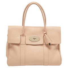 Used Mulberry Dusty Pink Grained Leather Bayswater Satchel