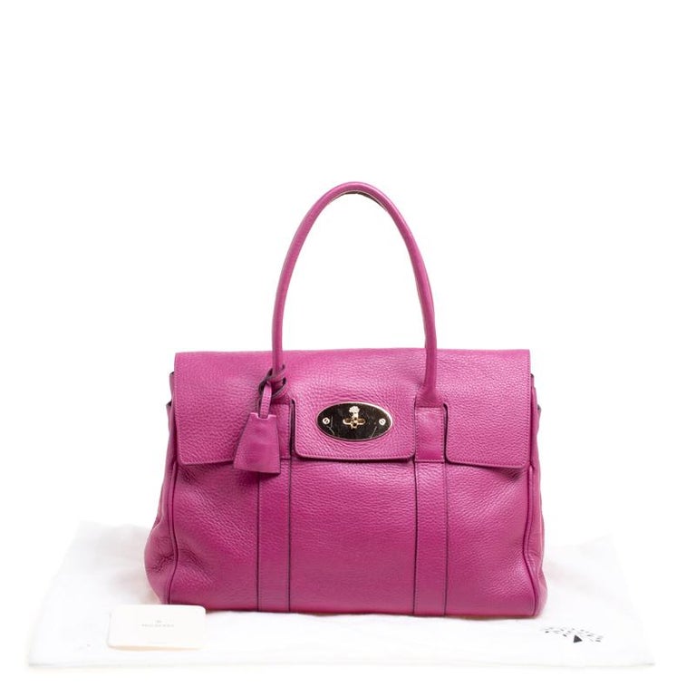 Mulberry Fuchsia Leather Bayswater Satchel For Sale at 1stDibs