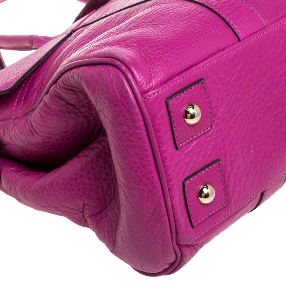 Mulberry Fuchsia Leather Bayswater Satchel 6