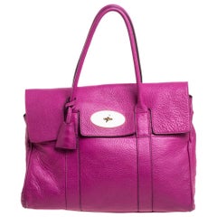 Mulberry Fuchsia Leather Bayswater Satchel