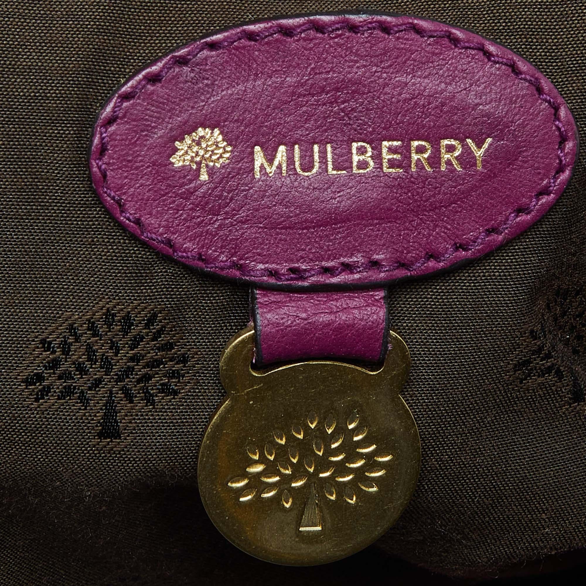 Mulberry Fuchsia Leather Oversized Alexa Satchel For Sale 1